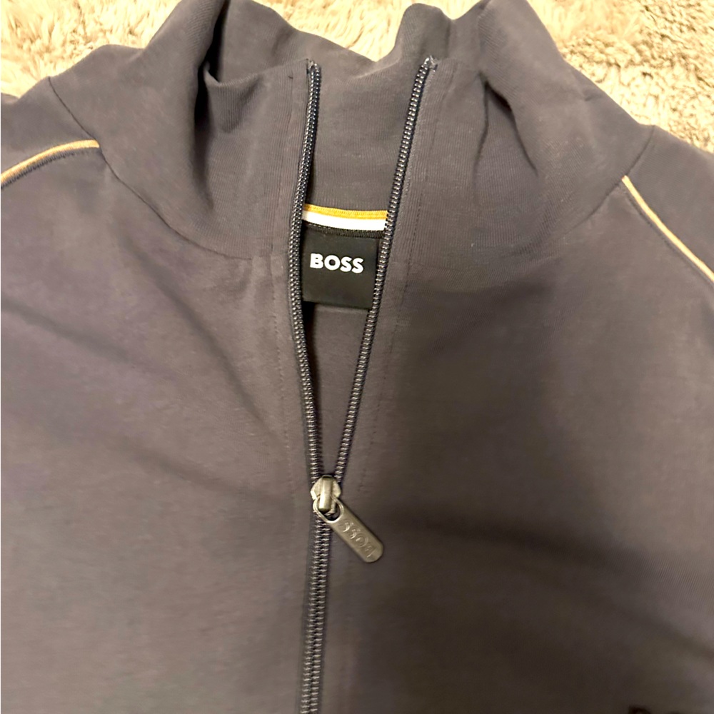 NWOT - HUGO BOSS MENS XL ZIP UP JACKET BLUEISH GREY COLOR